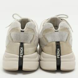 Fendi Multicolor Mesh and Leather FF Athletic Low Top Sneakers Size 42