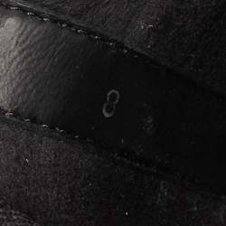 Fendi Black Knit Fabric and Rubber Flow Sneakers Size 42