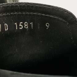 Fendi Black FF Canvas and Jacquard O'Lock Loafers Size 43