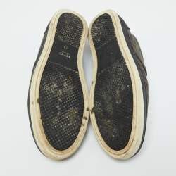 Fendi Brown Zucca Coated Canvas Slip On Sneakers Size 43