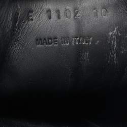 Pre Owned Fendi Black Leather Flat Mules Size 44