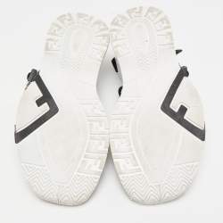 Fendi Multicolor Canvas and Rubber Flow Flat Sandals Size 41