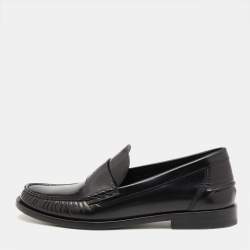 Fendi Black Leather Slip On Loafers Size 42.5