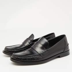 Fendi Black Leather Slip On Loafers Size 42.5