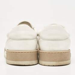 Fendi White Leather Lace Up Low Top Sneakers Size 42.5