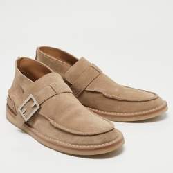 Fendi Beige Suede Desert Desert Boots Size 44