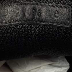 Pre Owned Fendi Black Knit Fabric Bag Bugs Low Top Sneakers Size 42