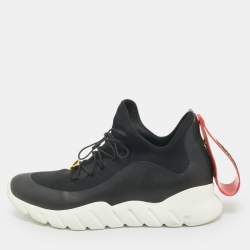 Fendi Black Knit Fabric Think Sock Sneakers Size 39