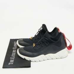 Fendi Black Knit Fabric Think Sock Sneakers Size 39