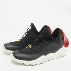 Fendi Black Knit Fabric Think Sock Sneakers Size 39