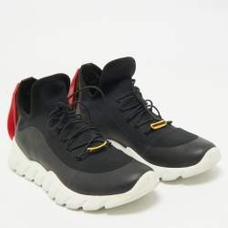 Fendi Black Knit Fabric Think Sock Sneakers Size 39