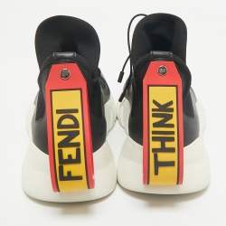 Fendi Black Knit Fabric Think Sock Sneakers Size 39