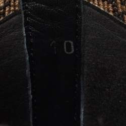 Fendi Black/Brown Rubber and Fabric Flow Low Top Sneakers Size 44