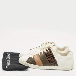 Pre Owned Fendi Multicolor Leather Forever Fendi Reloaded Sneakers Size 42