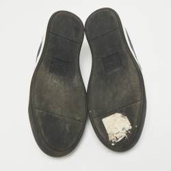 Pre Owned Fendi Navy Blue Suede Monster Eyes Slip On Sneakers Size 43