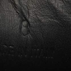 Pre Owned Fendi Black Suede and Leather Monster Eyes Slip On Sneakers Size 42