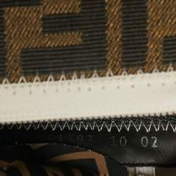 Pre Owned Fendi Multicolor Fabric and Leather Flow Lace Up Sneakers Size 44