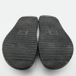 Pre Owned Fendi Black Rubber FF Logo PPool Slides Size 44