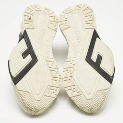 Pre Owned Fendi Multicolor Fabric and Leather Flow Lace Up Sneakers Size 42