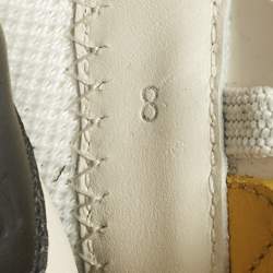 Pre Owned Fendi Multicolor Fabric and Leather Flow Lace Up Sneakers Size 42