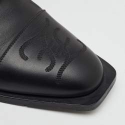 Pre Owned Fendi Black Leather FF Karligraphy Lace Up Derby Size 41