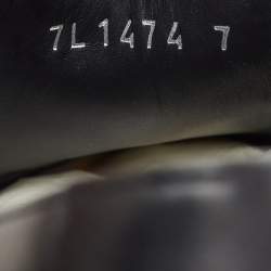 Pre Owned Fendi Black Leather FF Karligraphy Lace Up Derby Size 41