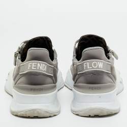 Pre Owned Fendi Multicolor Fabric and Leather Flow Low Top Sneakers Size 42