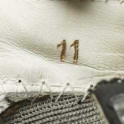 Pre Owned Fendi Multicolor Fabric and Leather Flow Lace Up Sneakers Size 45