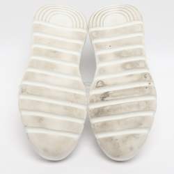 مملوكة مسبقًا حذاء رياضي فندي قماش أبيض FF بحياكة منخفضة مقاس 42