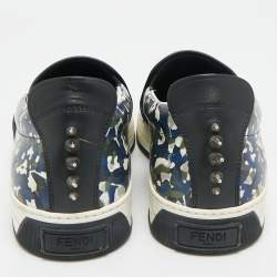 مملوكة مسبقًا حذاء رياضي  فندي مونستر أي سويدي وج�لد أسود/أزرق كحلي سليب أون مقاس 44