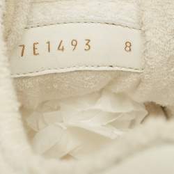 مملوكة مسبقًا حذاء رياضي فندي جلدي ومخملي بلون كريمي وأسود منخفض من الأعلى مقاس 43