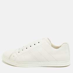 مملوكة مسبقًا حذاء رياضي فندي جلد أبيض فورإيفر فاندي لولو توب مقاس 44