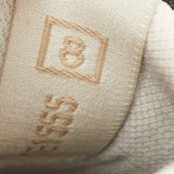 مملوكة مسبقًا حذاء رياضي فنـدي فاستر جلد شبكي رمادي بعنق منخفض مقاس 42