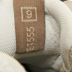 Pre Owned حذاء رياضي فنـدي فاستر جلد شبكي رمادي بعنق منخفض مقاس 42