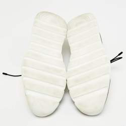 مملوكة مسبقًا حذاء رياضي فندي قماش محبوك أصفر/أسود عنق منخفض مقاس 40