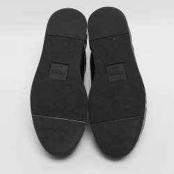 مملوكة مسبقًا حذاء رياضي فندي جلد أسود عنق منخفض مقاس 43