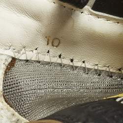 Pre Owned Fendi Flow Size 44 Multicolor Mesh and Suede Low Top Sneakers