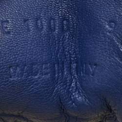 Pre Owned Fendi Face Size 43 Navy Blue Leather Low Top Sneakers