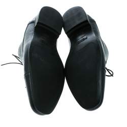 Fendi Blue Leather Lace Up Oxfords Size 44