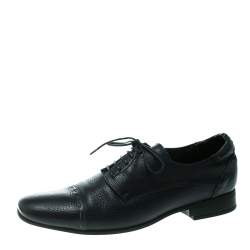 Fendi Blue Leather Lace Up Oxfords Size 44