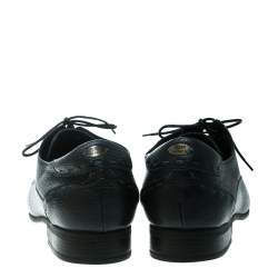 Fendi Blue Leather Lace Up Oxfords Size 44