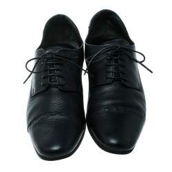 Fendi Blue Leather Lace Up Oxfords Size 44