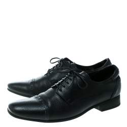 Fendi Blue Leather Lace Up Oxfords Size 44