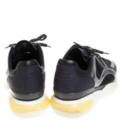 Fendi Black Leather, Mesh And Rubber Runway Chunky Sneakers Size 40