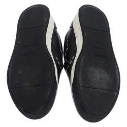 Fendi Black Leather Metal Stitch Slip On Sneakers Size 41