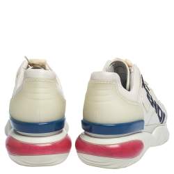 Fendi White Leather And Rubber Fendi-Fila Mania Logo Low Top Sneakers Size 42
