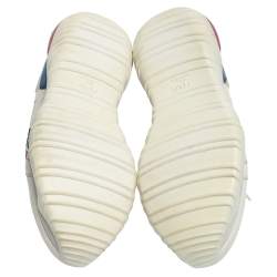 Fendi White Leather And Rubber Fendi-Fila Mania Logo Low Top Sneakers Size 42