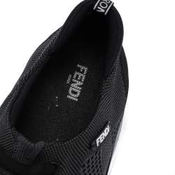 Pre Owned Fendi Black Mesh Lace Slip On Sneakers Size 44