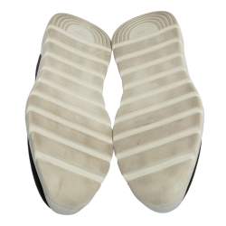 Fendi Black/Brown Zucca Print Knit Slip On Sneakers Size 43