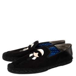 Fendi Black Suede Karlito Espadrilles Size 45 
